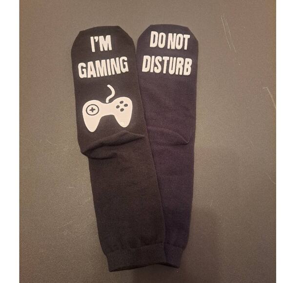 Unisex Soft Black I'm Gaming, Do Not Disturb Novelty Socks One Size Fits Most - Picture 5 of 5